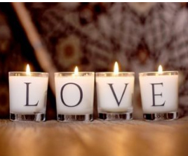 LOVE - Budskapsljus